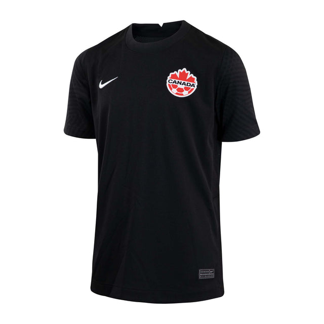 Nike Nike Canada Soccer Black Official Jersey de soccer 2021-22 pour enfants