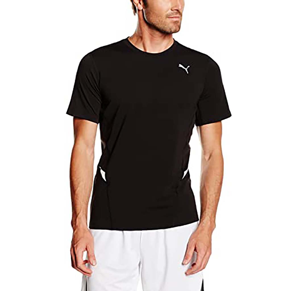 Puma Fitted T-Shirt sport manches courtes noir pour homme