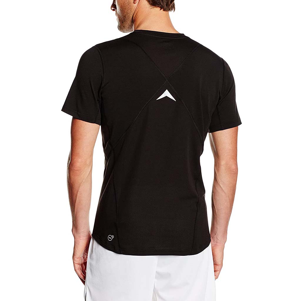 Puma Fitted T-Shirt sport manches courtes noir pour homme dos