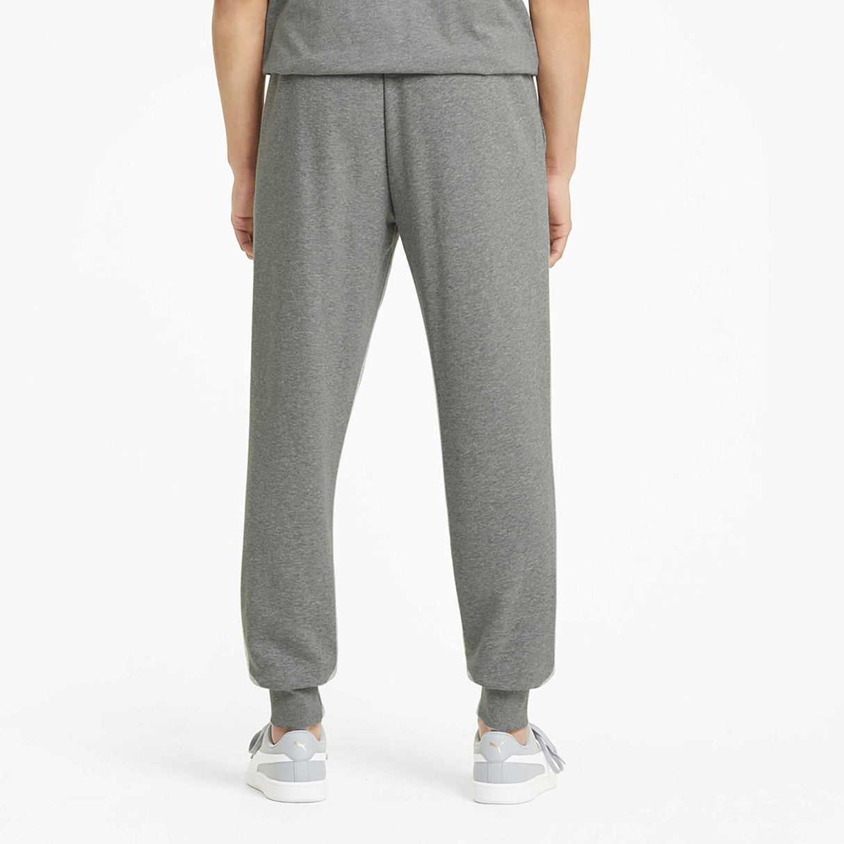 Puma Essential Logo pants pantalon en molleton gris pour homme dos