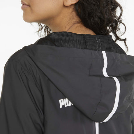 Puma Essential Solid Windbreaker manteau coupe-vent noir femme capuche