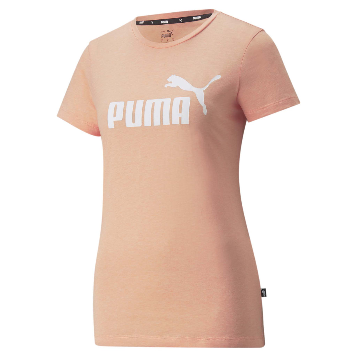 T-shirt Puma Essential chiné à manches courtes pour femme - peach pink heather