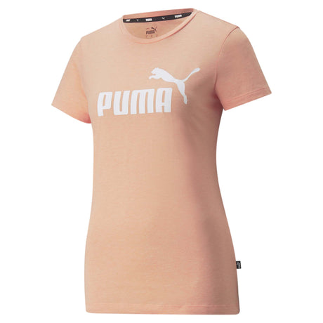 T-shirt Puma Essential chiné à manches courtes pour femme - peach pink heather