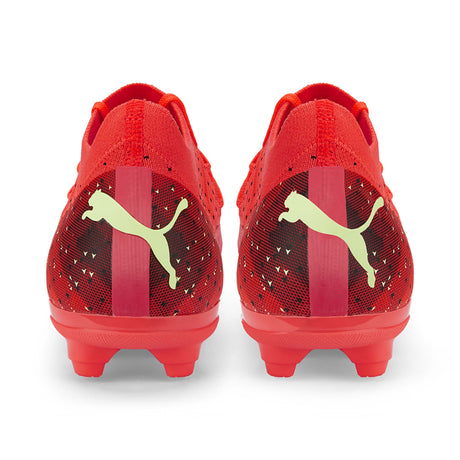 Puma Future Z 3.4 FG/AG souliers de soccer crampons enfant - Fiery coral / Fizzy light / Puma black / salmon talons