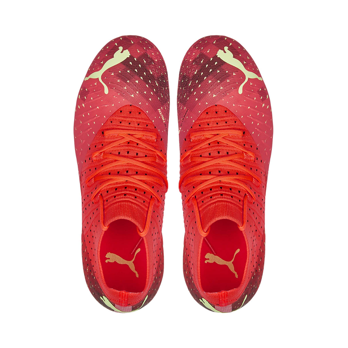 Puma Future Z 3.4 FG/AG souliers de soccer crampons enfant - Fiery coral / Fizzy light / Puma black / salmon empeigne