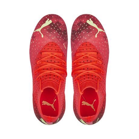 Puma Future Z 3.4 FG/AG souliers de soccer crampons enfant - Fiery coral / Fizzy light / Puma black / salmon empeigne