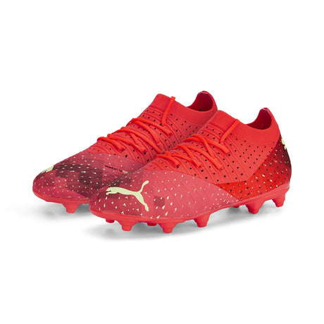 Puma Future Z 3.4 FG/AG souliers de soccer crampons enfant - Fiery coral / Fizzy light / Puma black / salmon paire