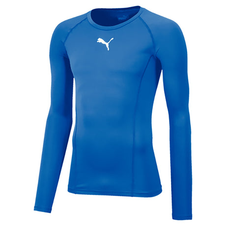 de compression Puma Liga Baselayer à manches longues junior bleu