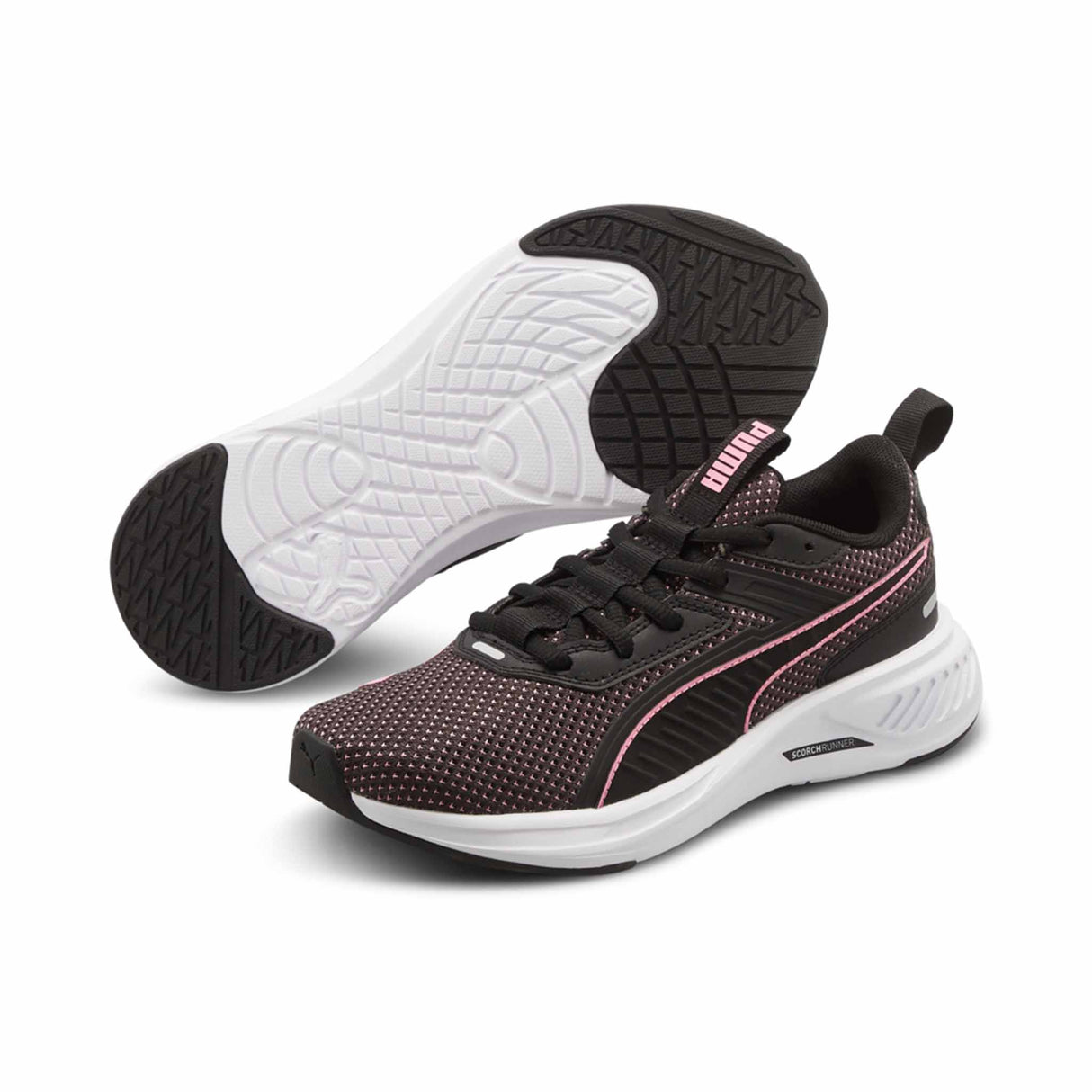 Puma Scorch Runner JR noir rose Chaussures de course à pied pour enfant paire