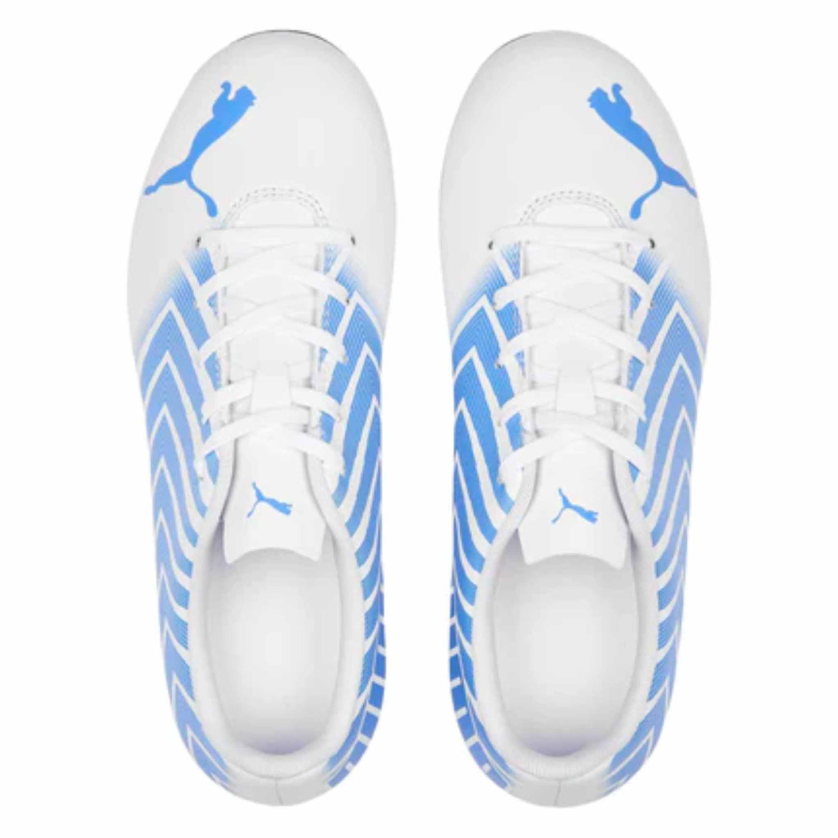 Puma Tacto II FG/AG Junior chaussure de soccer enfant - Blanc / Bleu