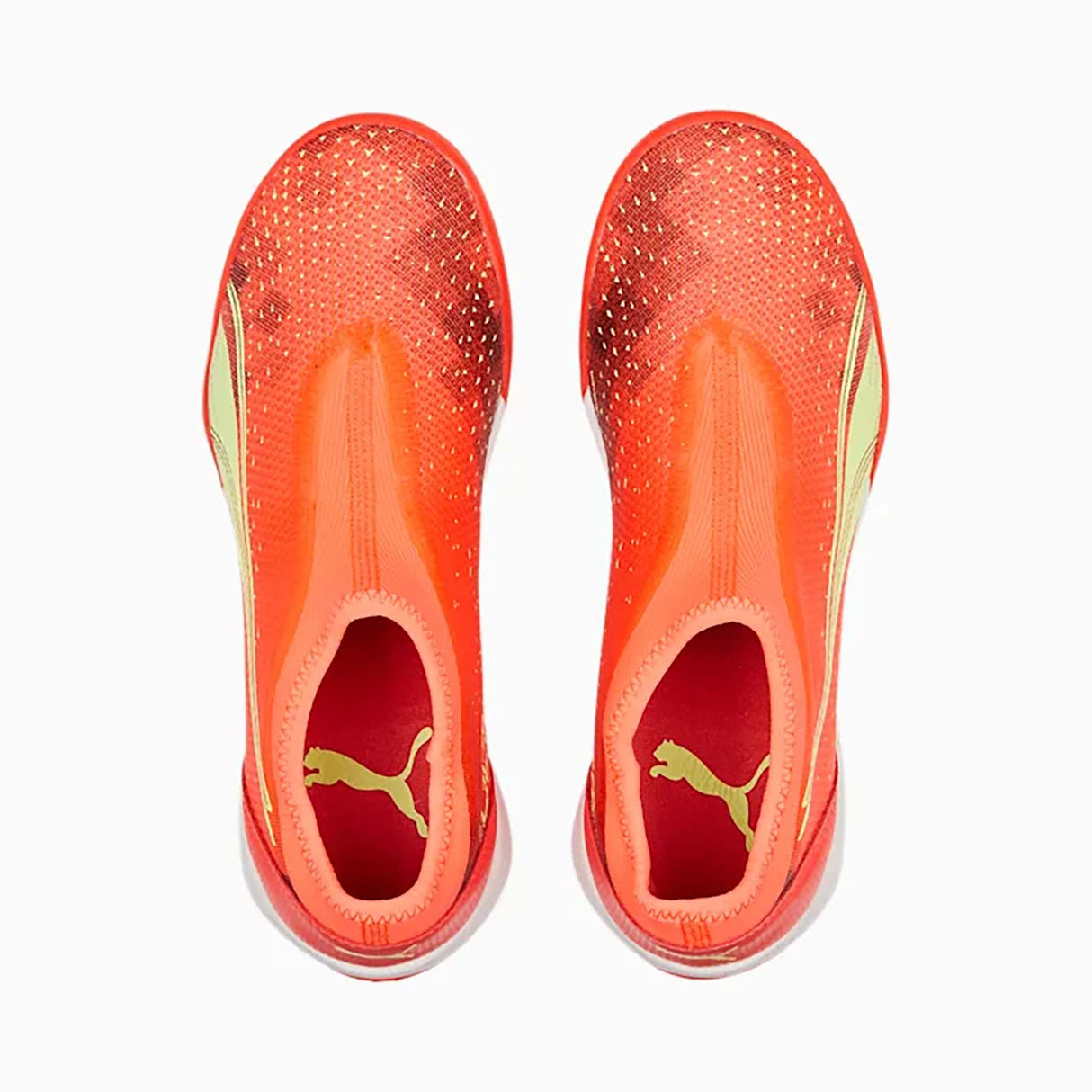 Souliers de soccer Puma Ultra Match Laceless TT turf junior fiery coral fizzy light empeigne