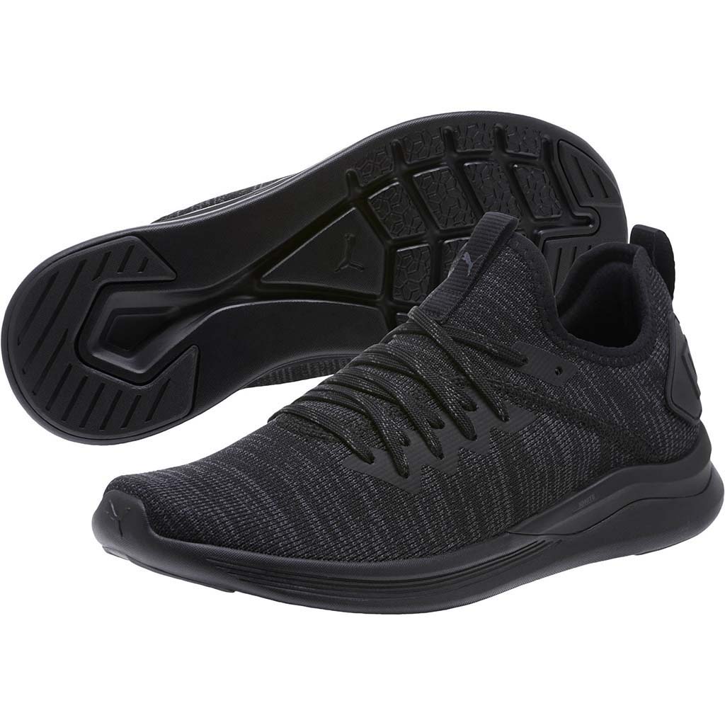 Puma Ignite Flash Evoknit chaussure d'entrainement femme noir paire