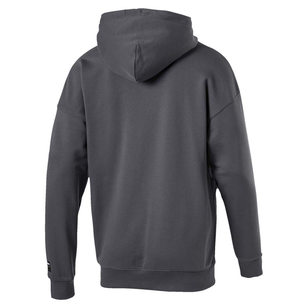 Chandail a capuche molletonné Puma Downtown Oversize Hoodie gris pour homme rv