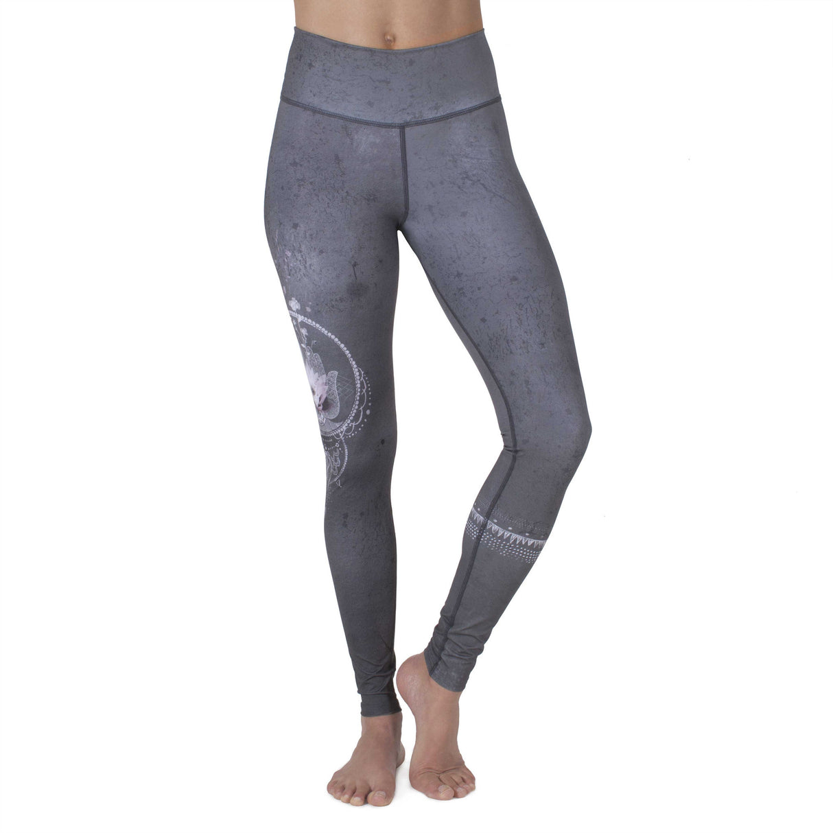 Legging de yoga Rose Buddha Hamsa Chanceux yoga leggings