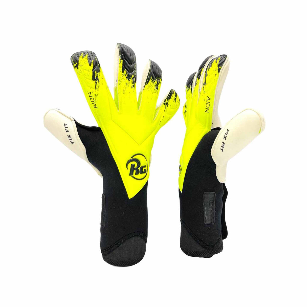 RG Goalkeeper gloves Aion gants de gardien de but de soccer - Jaune / Noir