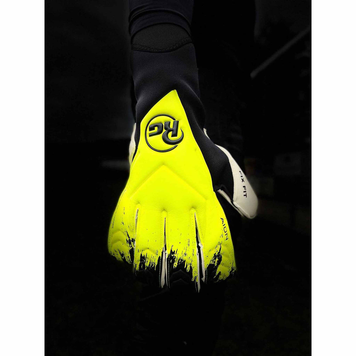 RG Goalkeeper gloves Aion gants de gardien de but de soccer - Jaune / Noir