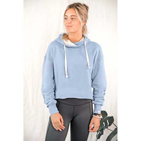 Rose Buddha chandail a capuchon Esprit Bohème Crop Sommet Enneigé pour femme