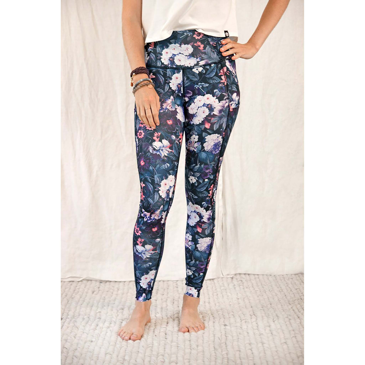 Rose Buddha leggings taille haute Mouvement Galaxie Rose Buddha leggings taille haute Mouvement Fleuri