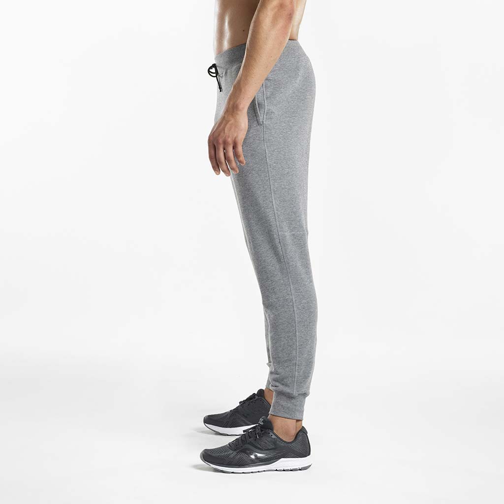 Saucony Life on The Run Cooldown jogger pant men dark grey heather sv