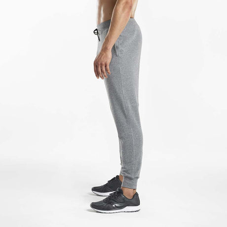 Saucony Life on The Run Cooldown jogger pant men dark grey heather sv