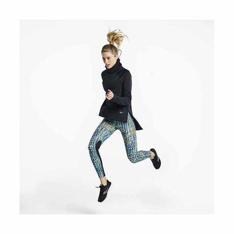 Saucony Mesh Insert Tight legging de course à pied femme deep sea print lifestyle 1 Soccer Sport Fitness