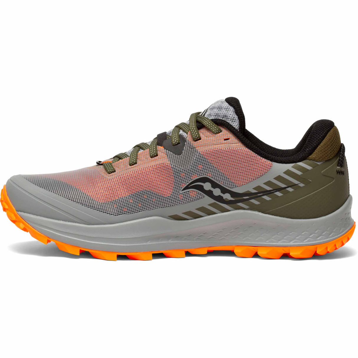 Saucony Peregrine 11 chaussures de course à pied trail homme - Alloy / Olive / Vizi - Côté