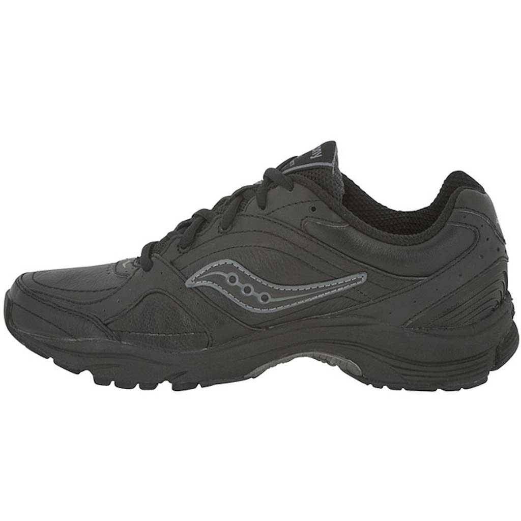 Saucony Integrity ST2 chaussures de marche femme blanc noir vue la