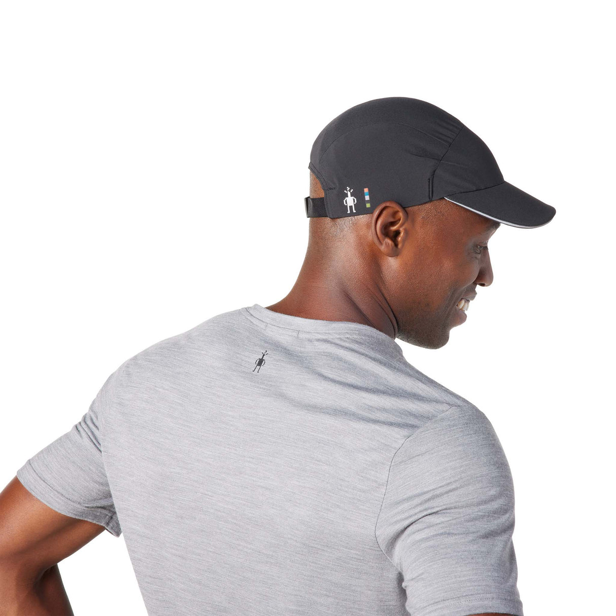 Smartwool Go Far Feel Good Runner's Cap casquette de course à pied noir homme dos