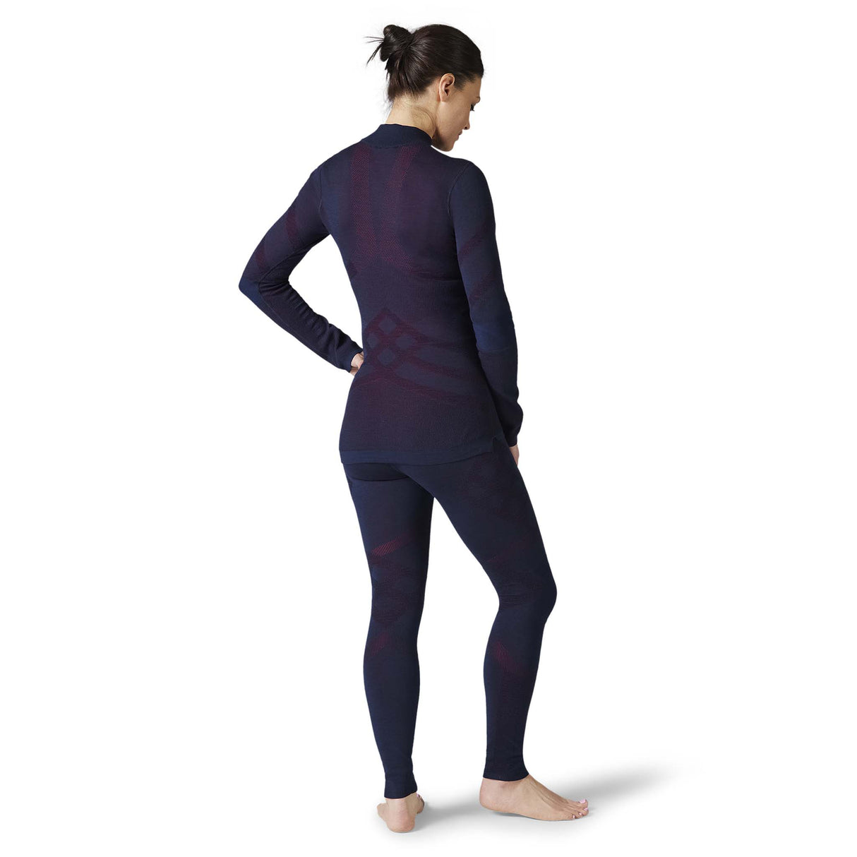 Smartwool Intraknit Merino 200 chandail baselayer navy pomegranate femme dos