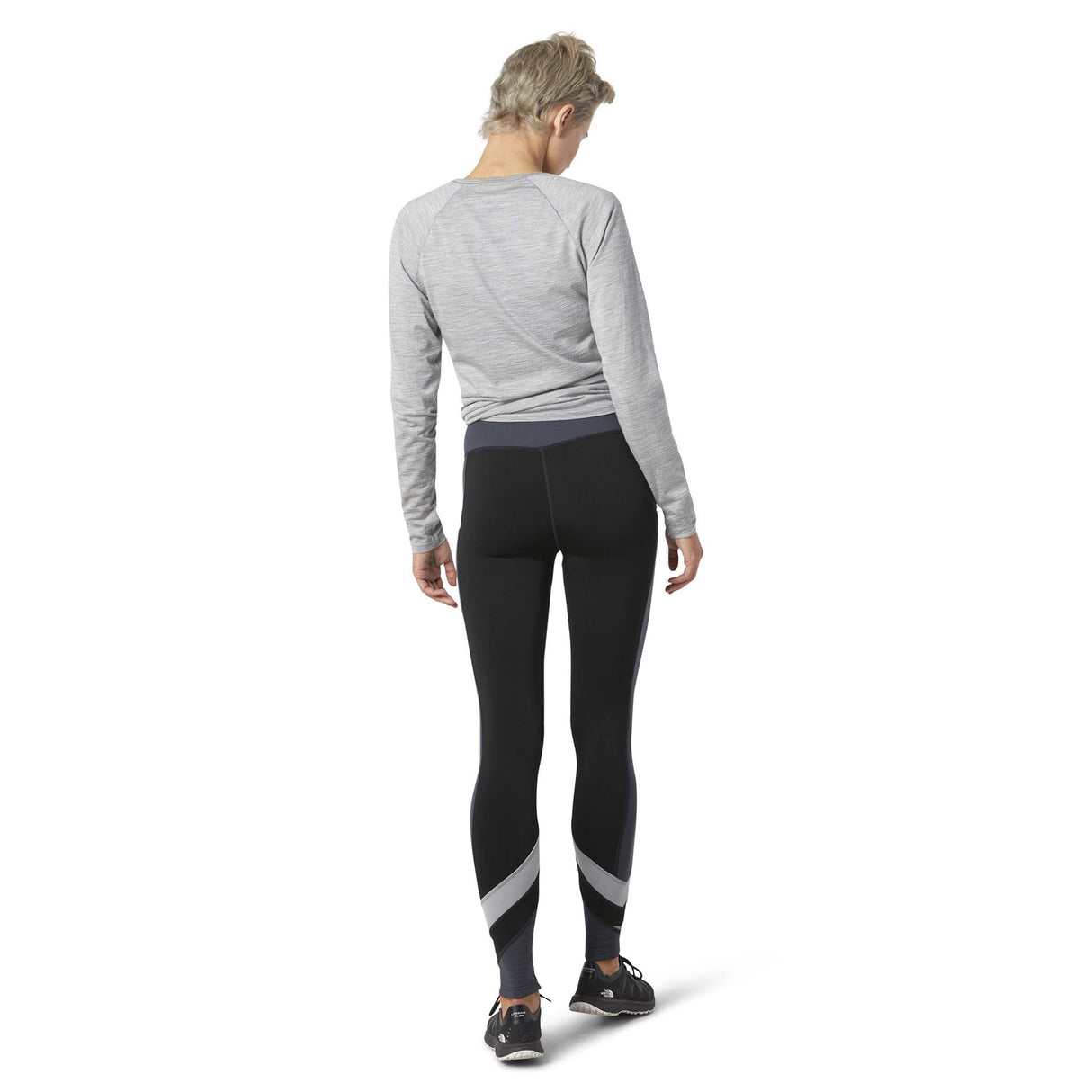 Smartwool Merino Sport Fleece Colorblock legging noir femme dos