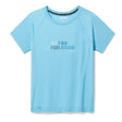 Smartwool t-shirt imprimé à manches courtes Active Ultralite femme - mer baltique