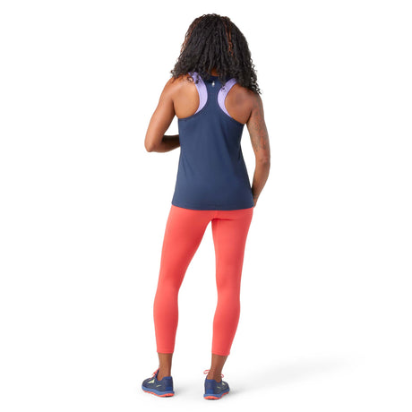 Smartwool camisole imprimée à dos nageur femme dos- marine profond