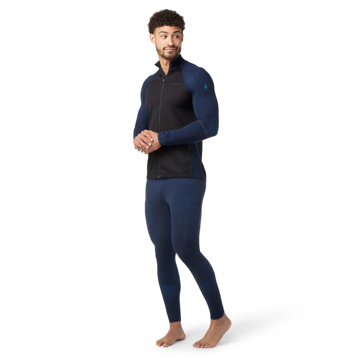 Smartwool manteau Intraknit Merino Sport bleu marine homme face