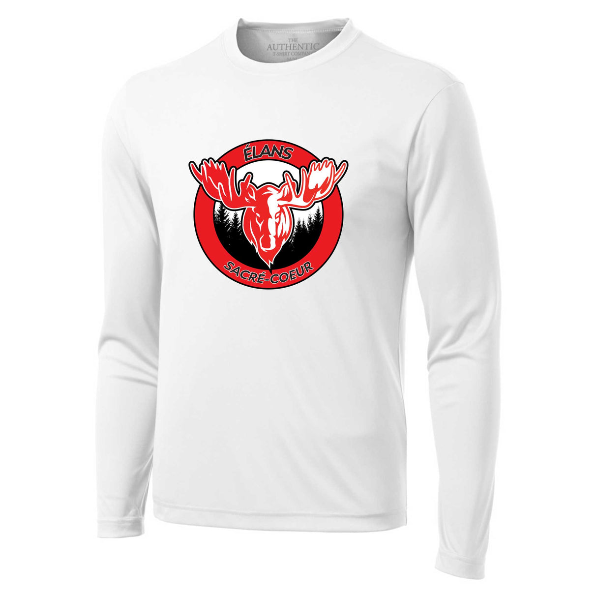 Soccer Sport Fitness T-shirt polyester manches longues Élans de Sacré-Coeur