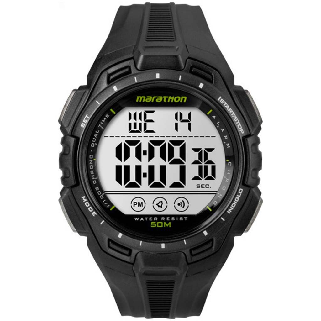 Timex Marathon digital sport watch black lime