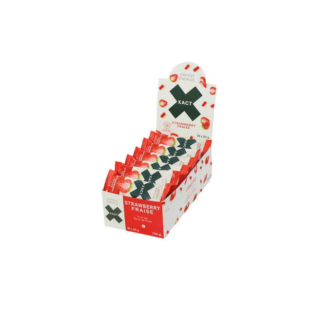Xact Nutrition Xact Nutrition Barres énergétiques végétaliennes aux fraises pour sportifs
