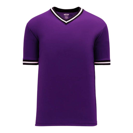 T-shirts de soccer Athletic Knit S1333 mauve noir blanc