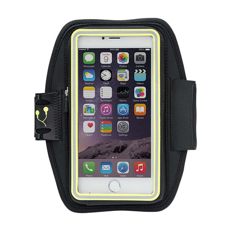 Brassard pour telephone intelligent de course à pied Nathan SonicStorm jaune