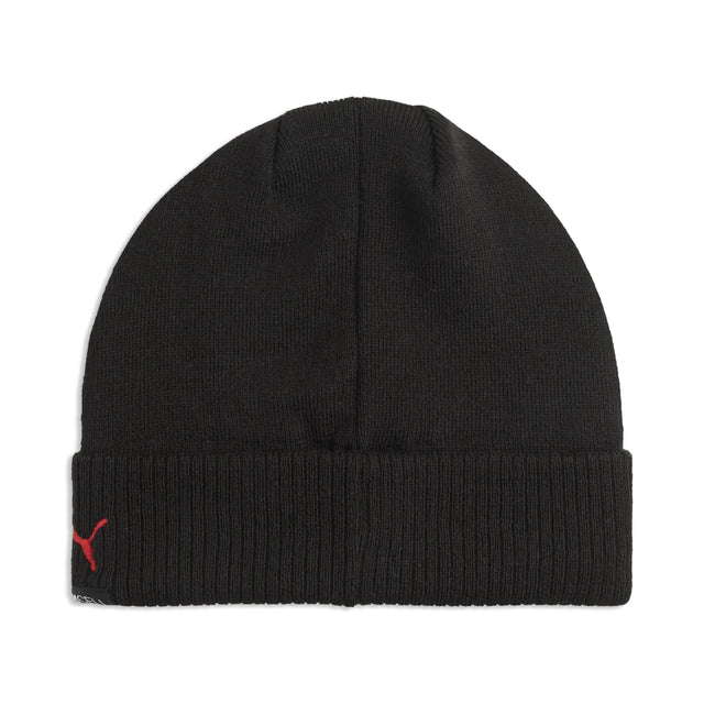 Puma AC Milan Essentials beanie, Black / Red colourway - back view