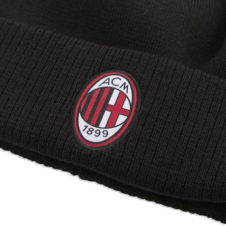 Puma AC Milan Essentials beanie, Black / Red colourway - detail