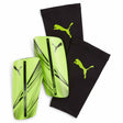 Puma Attacanto Sleeve protège-tibias de soccer avec manchons - Electric Lime / Puma Black