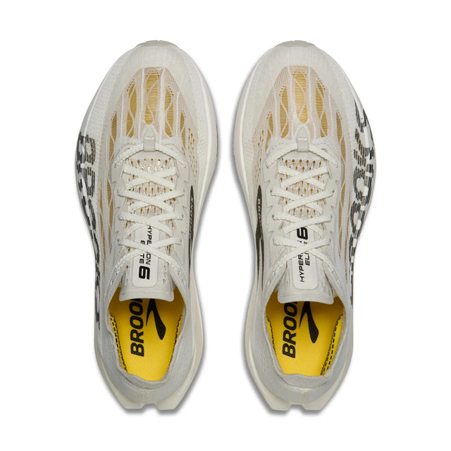 Brooks Hyperion Elite 6 chaussures de course à pied unisexes - Vaporous Grey / Yellow / Black