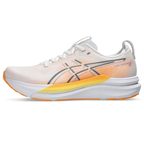ASICS Gel-Kayano 33 Men's, White and Orange - medial view