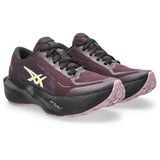 ASICS Novablast 6 GTX Women's, Aubergine and Black - lateral view