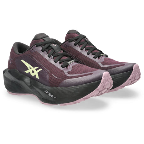 ASICS Novablast 6 GTX Women's, Aubergine and Black - lateral view