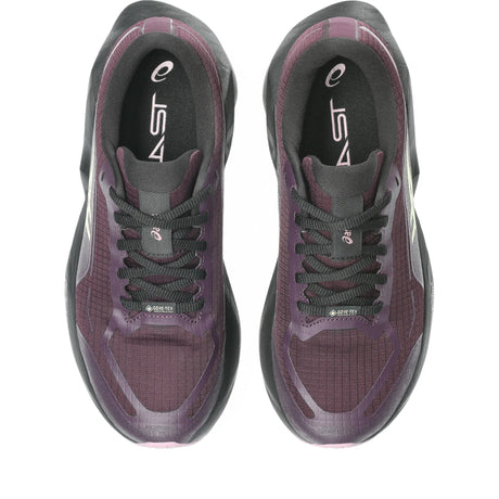 ASICS Novablast 6 GTX Women's, Aubergine and Black - top view