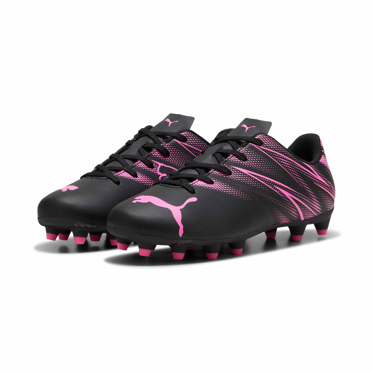 Puma Attacanto FG/AG Junior chaussure de soccer enfant - Puma Black / Poison Pink