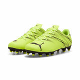Puma Attacanto FG/AG Junior chaussure de soccer enfant - Electric Lime / Puma Black