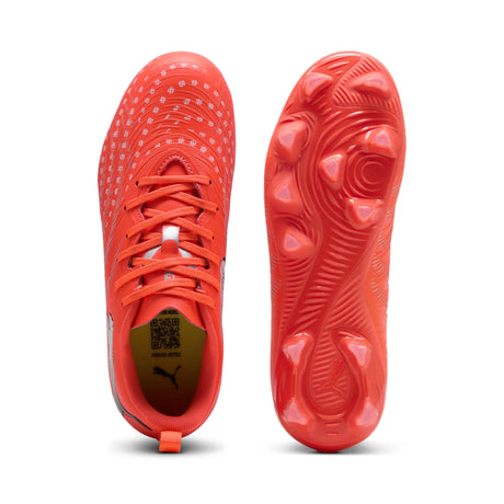 Puma Future 9 Play FG/AG Soccer Cleats - Glowing Red / Puma White