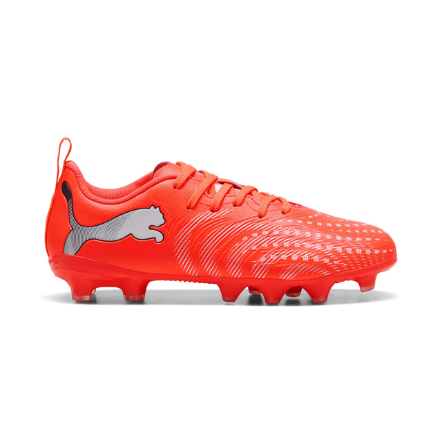 Puma Future 9 Play FG/AG Soccer Cleats - Glowing Red / Puma White